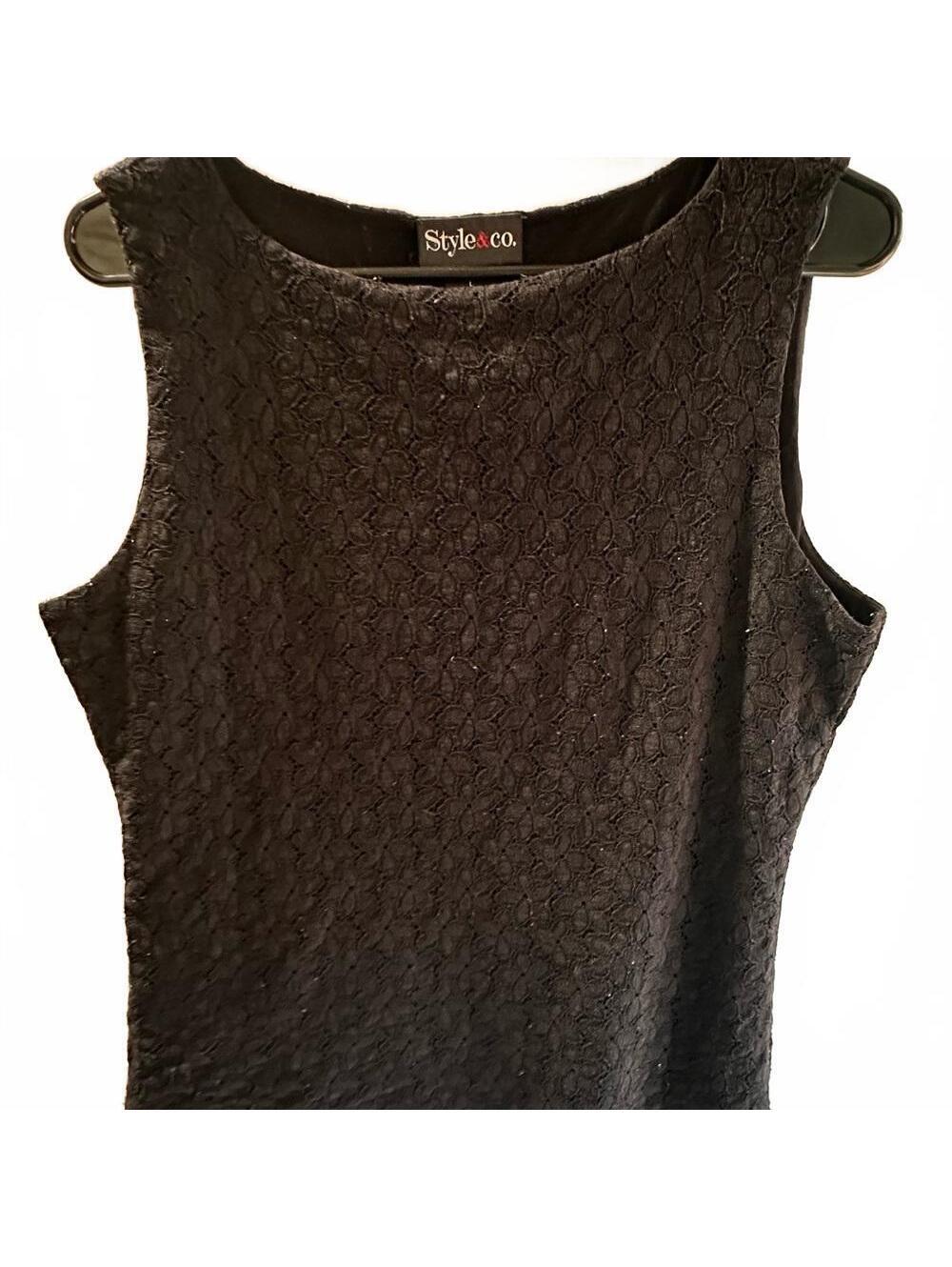 Black lace floral tank top